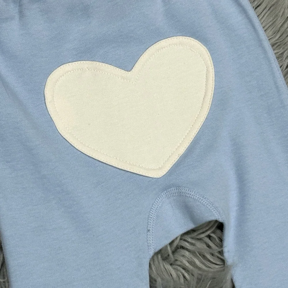 Sapling Little Boys Blue Heart Pants Size 6-12 Month NEW